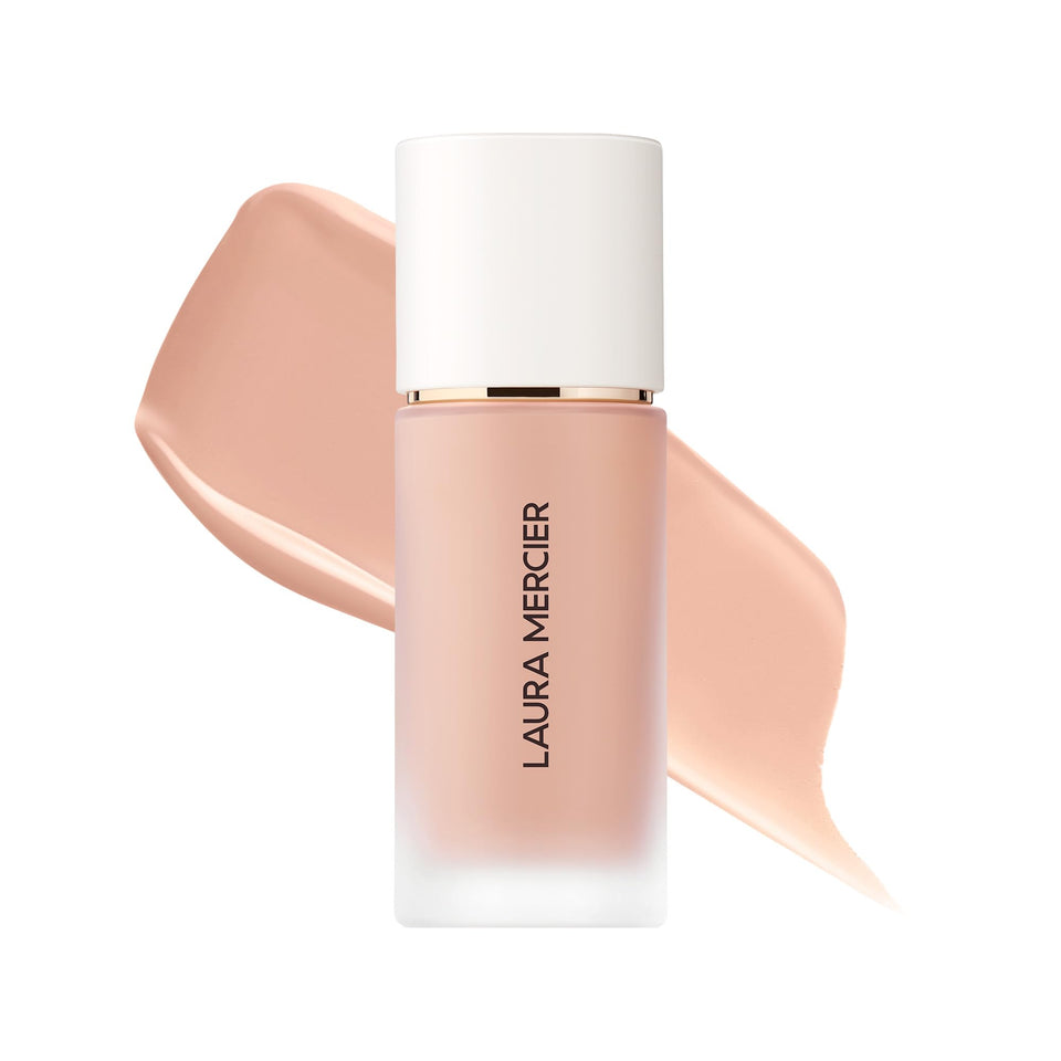Laura Mercier front bottle displaying elegant packaging and reliable coverage