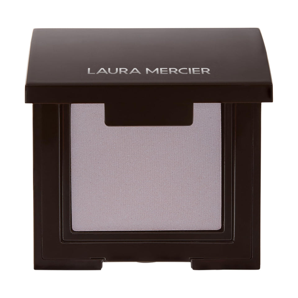 Laura Mercier front packaging showing Plum Smoke eyeshadow and color payoff