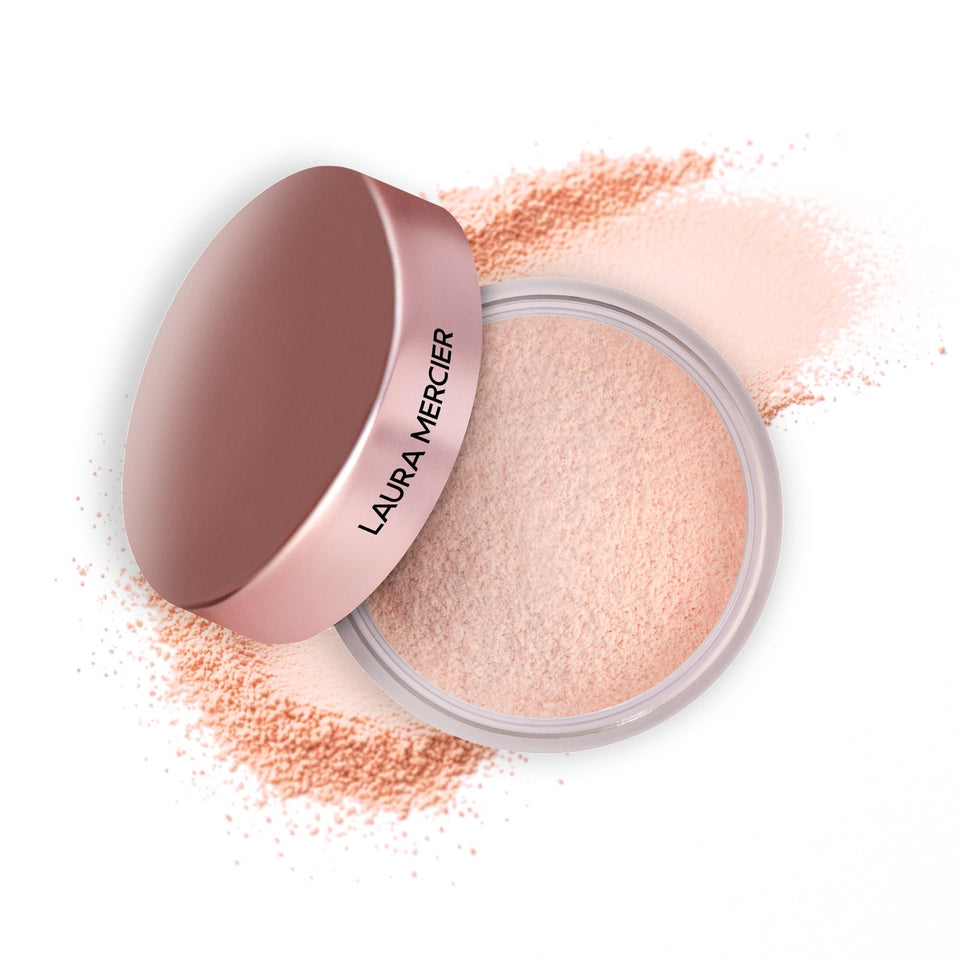 Laura Mercier front packaging showing jar and label, clear product identity and benefit