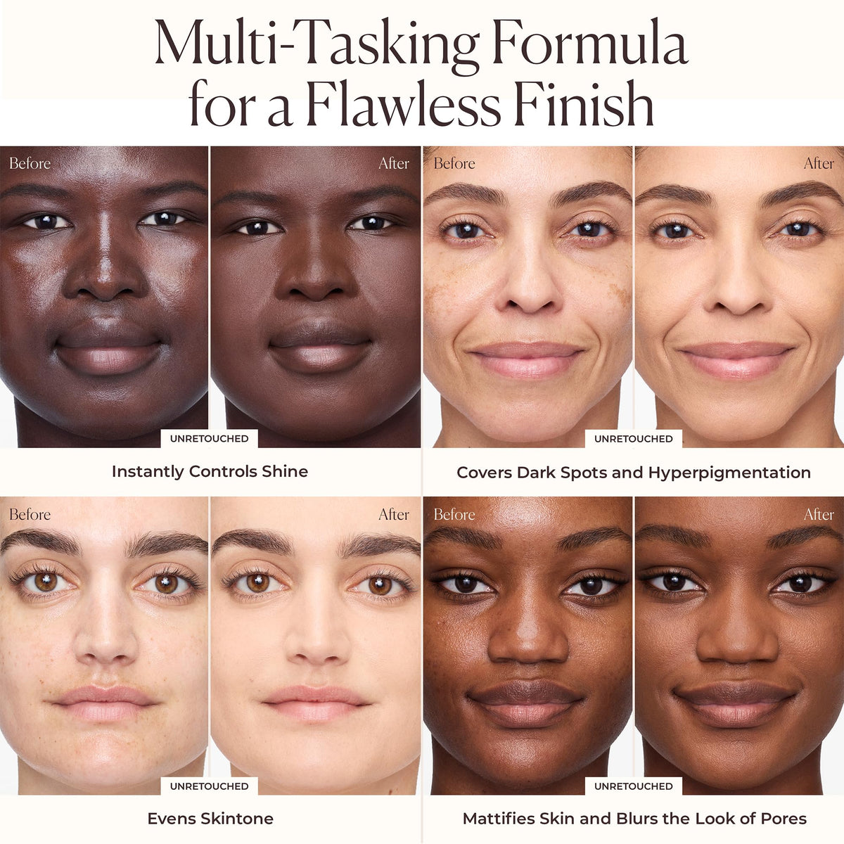 Laura Mercier ingredient panel closeup showing key extracts benefit