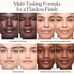 Laura Mercier ingredient panel closeup showing key extracts benefit