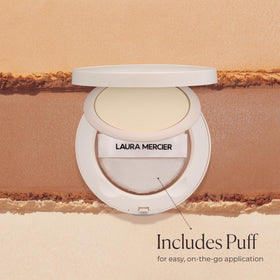 Laura Mercier ingredients label close-up showing hyaluronic acid inclusion