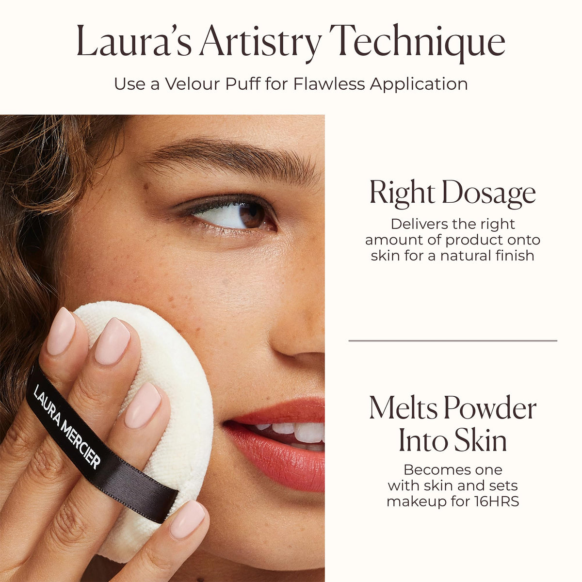 Laura Mercier on bathroom vanity in lifestyle shot, ideal for daily routine