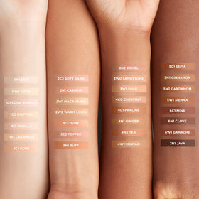 Laura Mercier on-skin closeup demonstrating natural finish and pore-softening effect