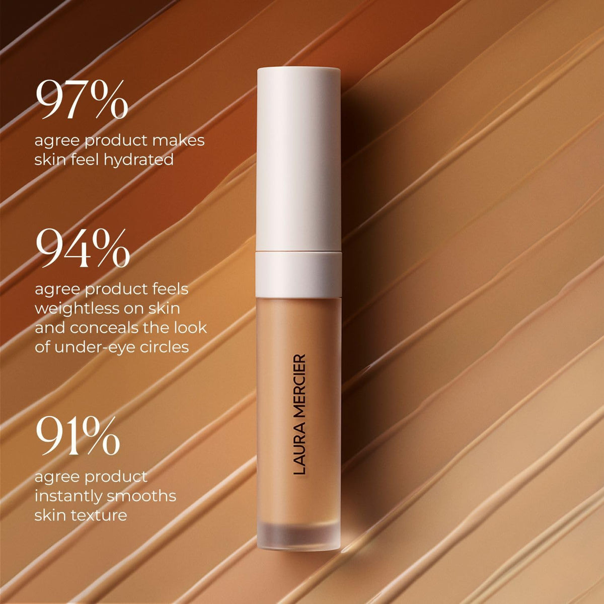 Laura Mercier open cap with serum drop highlighting hydrating formula