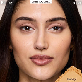 Laura Mercier open jar revealing fine powder texture that blurs and mattifies skin