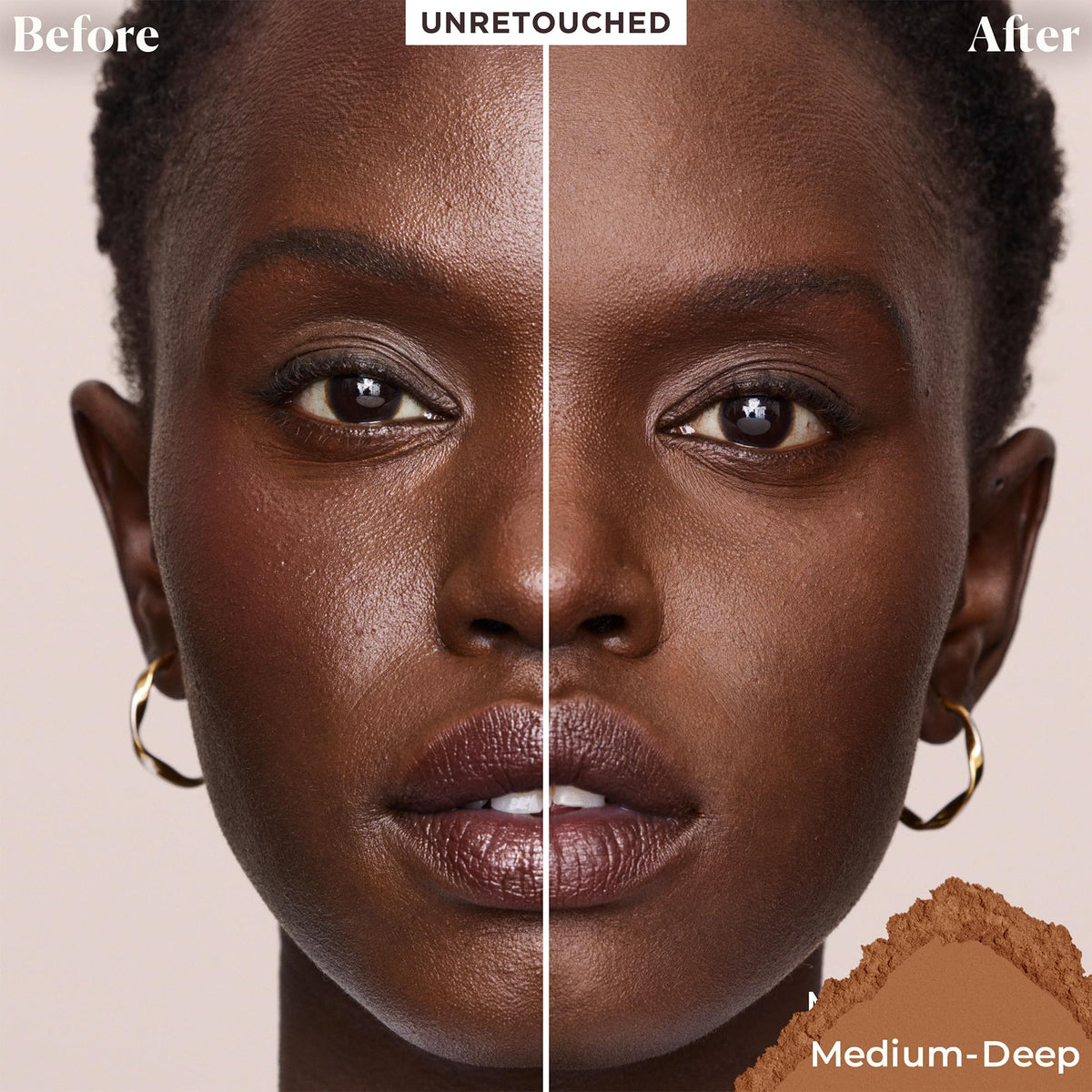 Laura Mercier open sifter with loose powder highlighting easy dispensing benefit