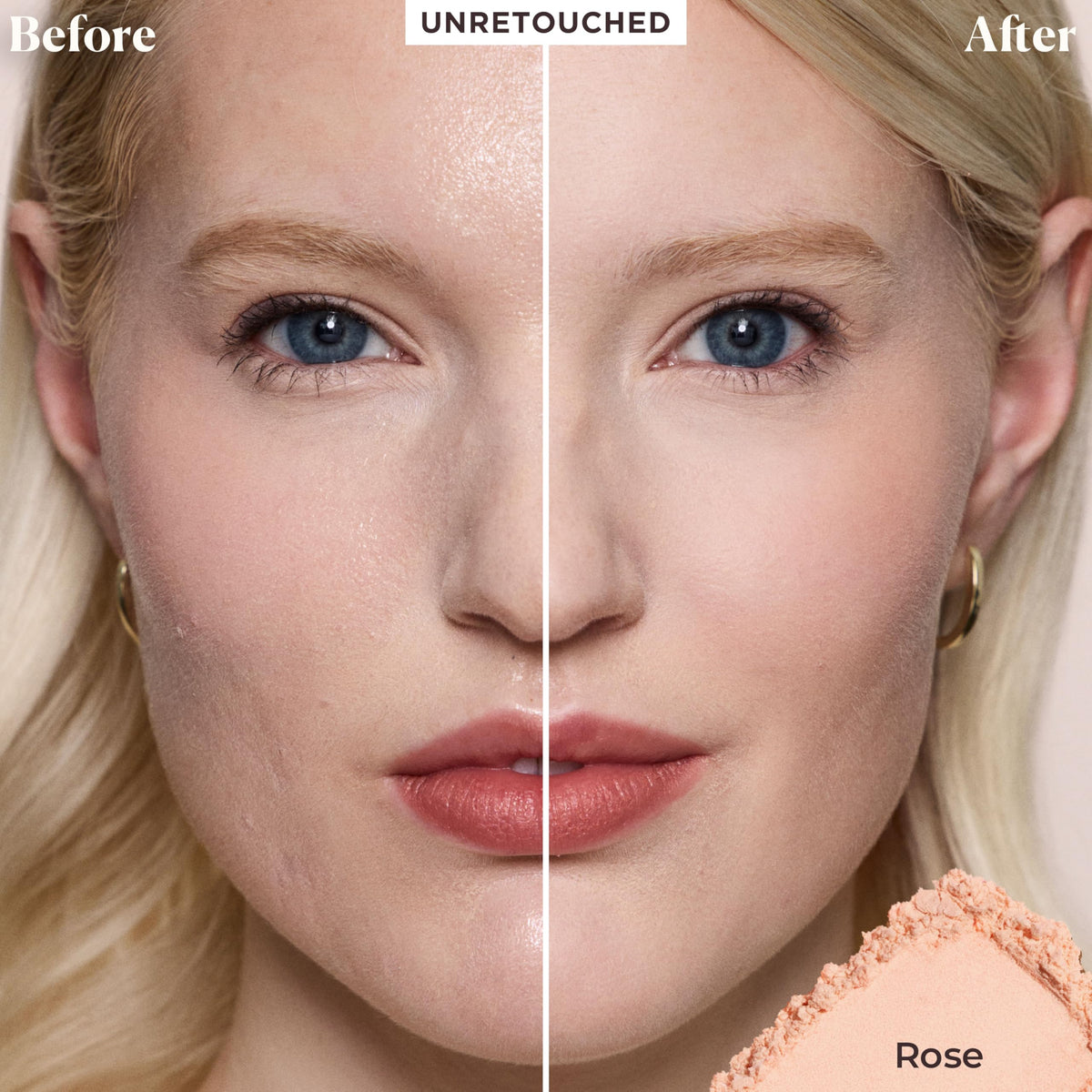 Laura Mercier open sifter showing ultra-fine powder texture and smooth application