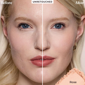 Laura Mercier open sifter showing ultra-fine powder texture and smooth application