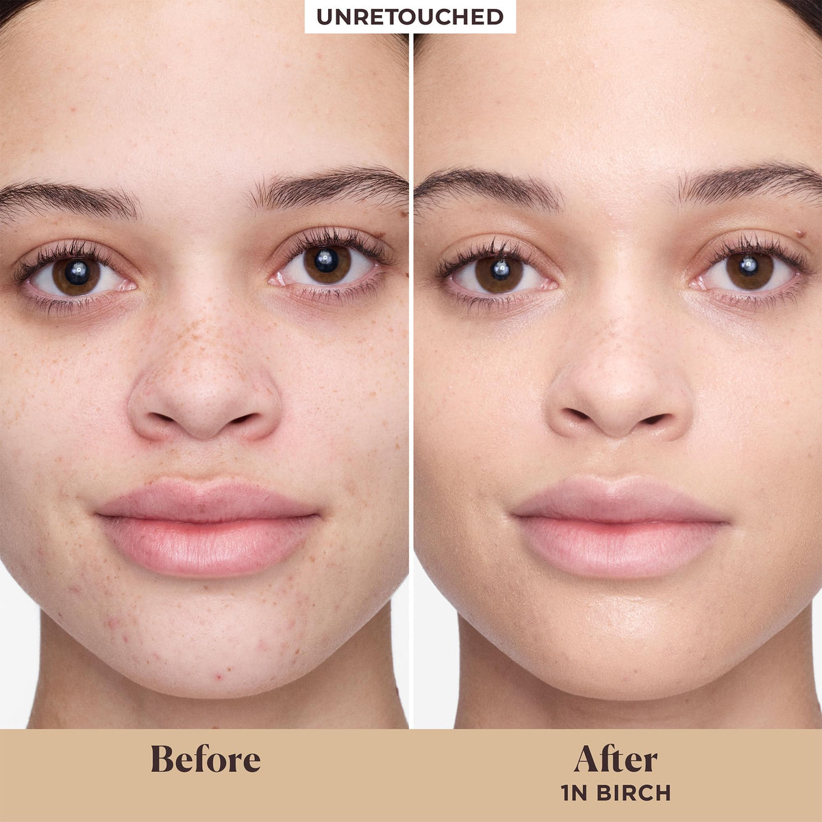 Laura Mercier open tube with product dispensed, demonstrating easy controlled application