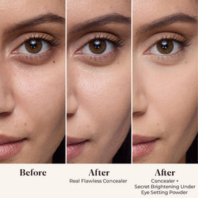 Laura Mercier open jar close-up of silky texture for crease-free setting