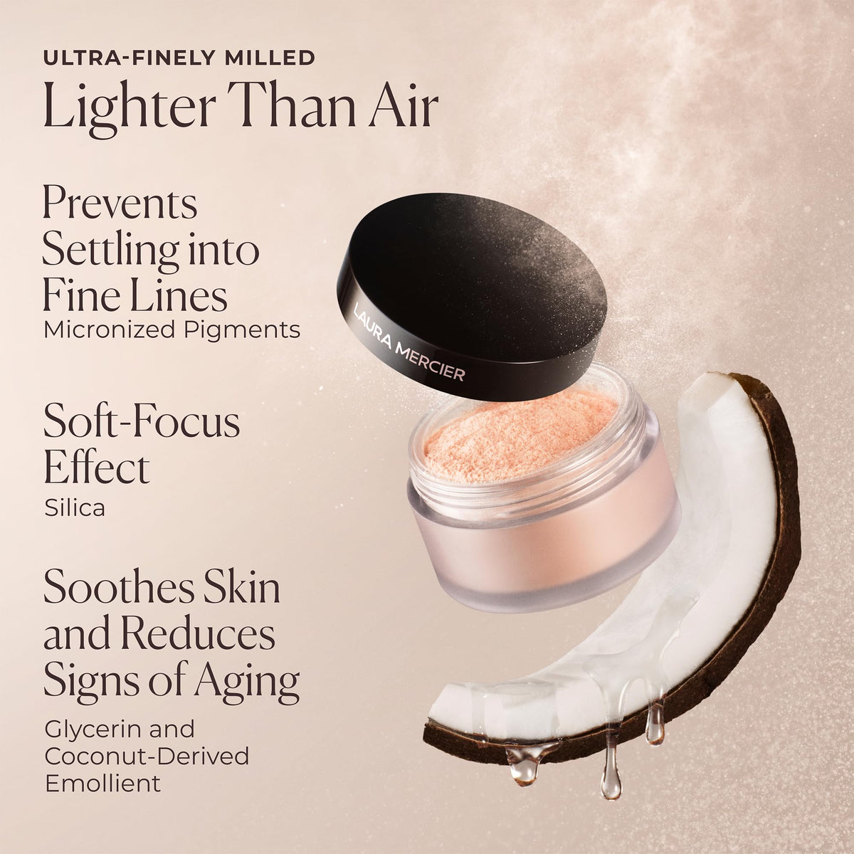 Laura Mercier pigment swatches on skin showing peach and pink correction benefits
