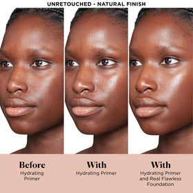 Laura Mercier primer hydrating travel size with cap emphasizing portability for on-the-go touch ups