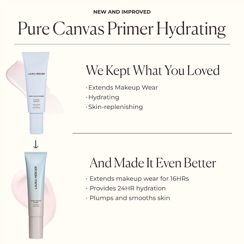 Laura Mercier primer hydrating on bathroom counter lifestyle shot highlighting daily routine hydration benefit