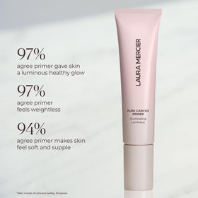 Laura Mercier primer being blended under foundation for extended wear