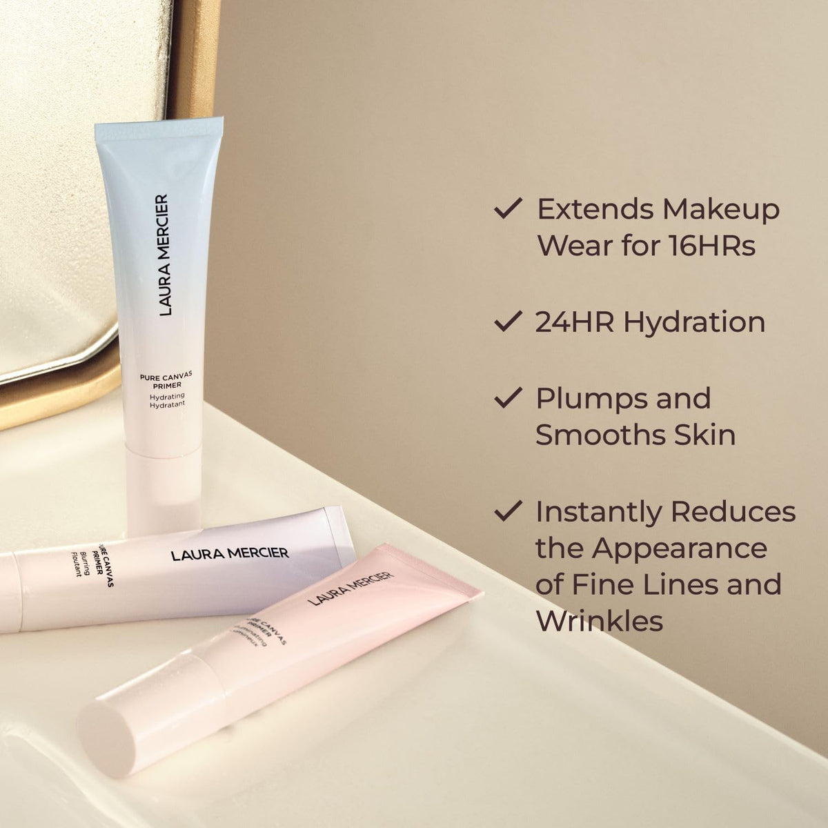 Laura Mercier pump dispensing primer for precise, no-waste application