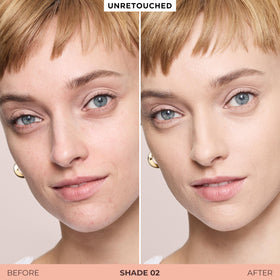Laura Mercier open compact showing three adjustable tones for personalized match