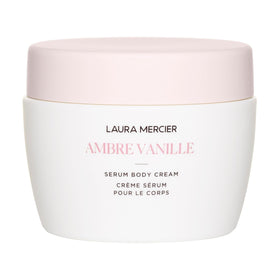 Laura Mercier front jar showing label and elegant packaging for quick recognition and luxury appeal