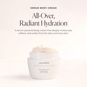 Laura Mercier cream texture close-up displaying silky finish for fast absorption benefit