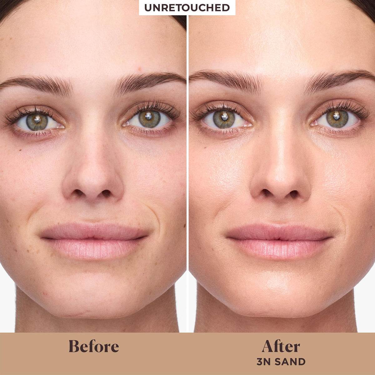 Laura Mercier close-up of dewy texture highlighting lightweight hydration and glow
