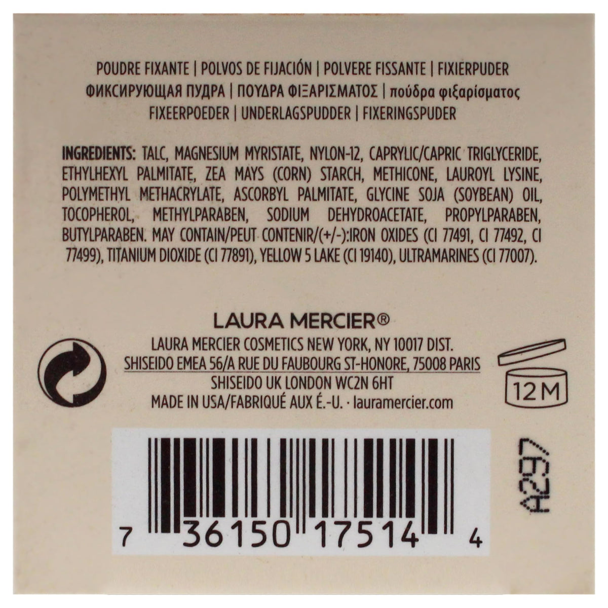 laura mercier travel size compact staged for on-the-go touchups and mattifying control