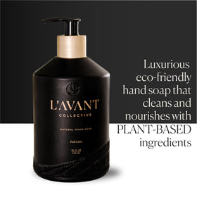 L'AVANT Collective bottle styled in bathroom showing elevated countertop benefit