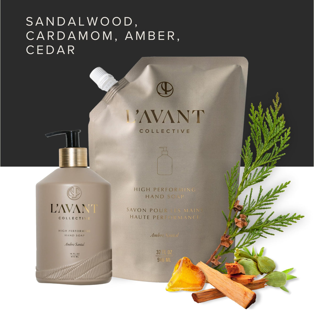 Close-up of creamy lather and texture from L'AVANT Collective, moisturizing benefit
