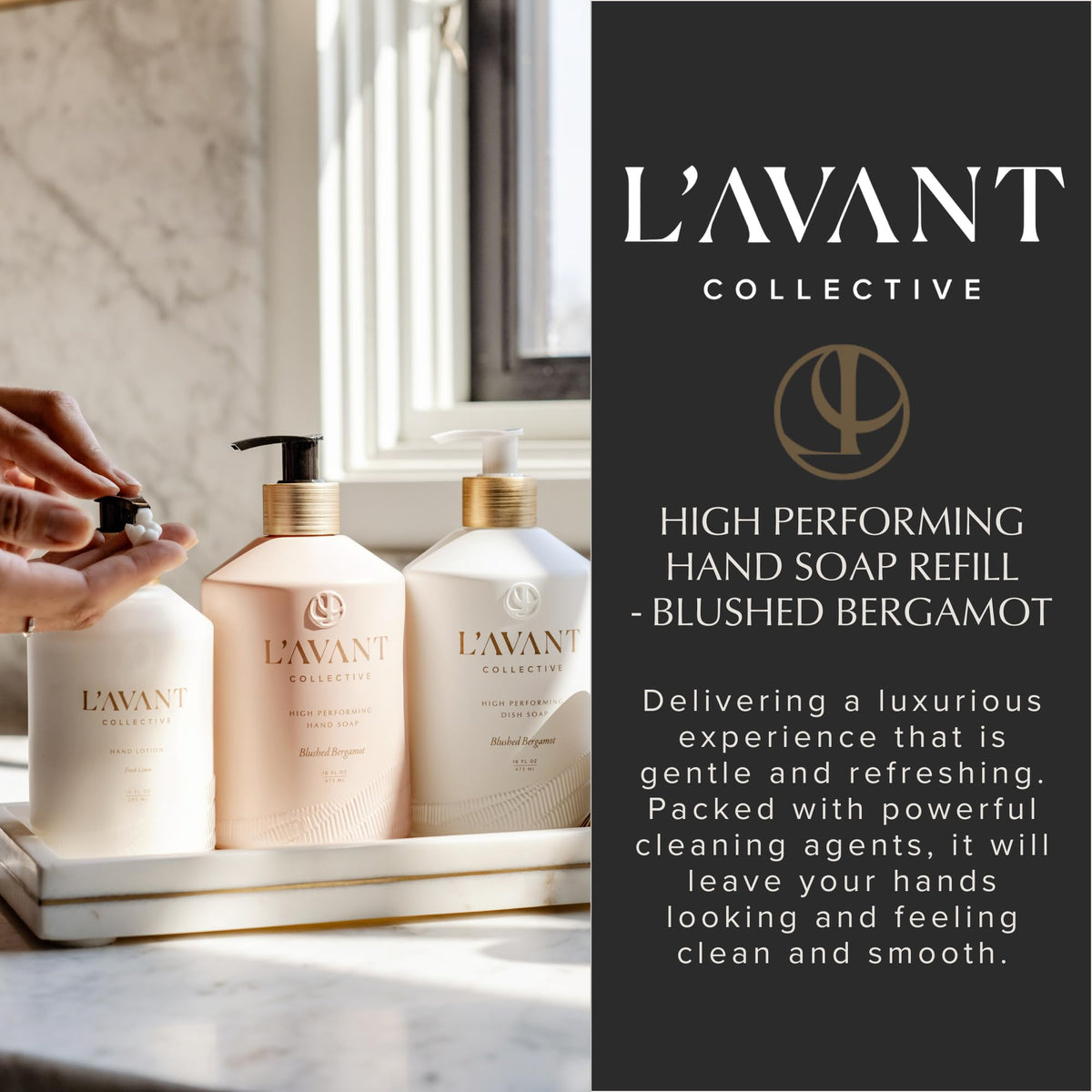 L'AVANT botanical ingredients arrangement highlighting gentle plant extracts