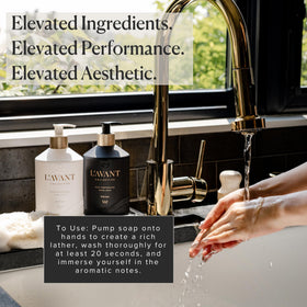 L'AVANT Collective refill pouch with bottle showing reduced-plastic benefit