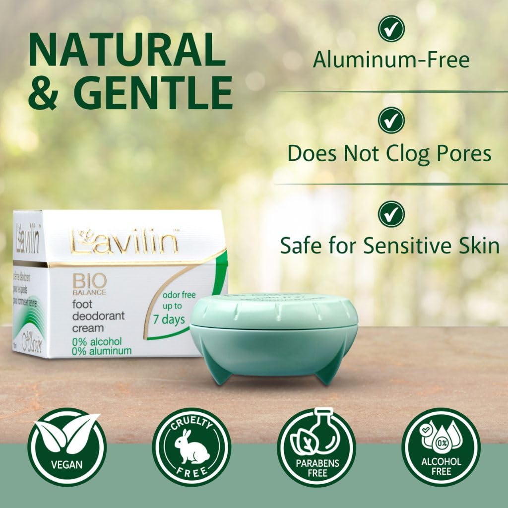 Tube placed inside shoe illustrating Lavilin reducing shoe odor and wear
