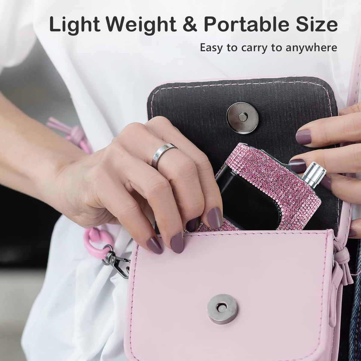 Lavinda charging port and cord demonstrating rechargeable convenience