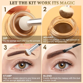 LAVONE set of 20 eyebrow stencils displaying different shape options
