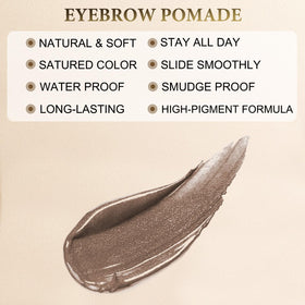 LAVONE eyebrow pomade jar closed, durable packaging for travel