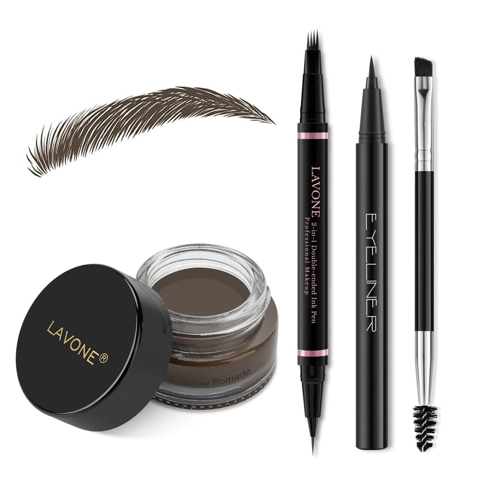 LAVONE front packaging showing full eyebrow kit and convenience