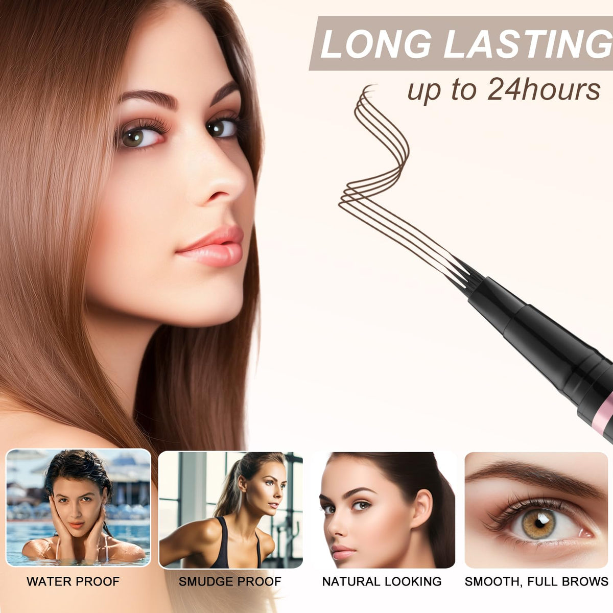 LAVONE liquid eyeliner flexible tip closeup for controlled, sharp lines