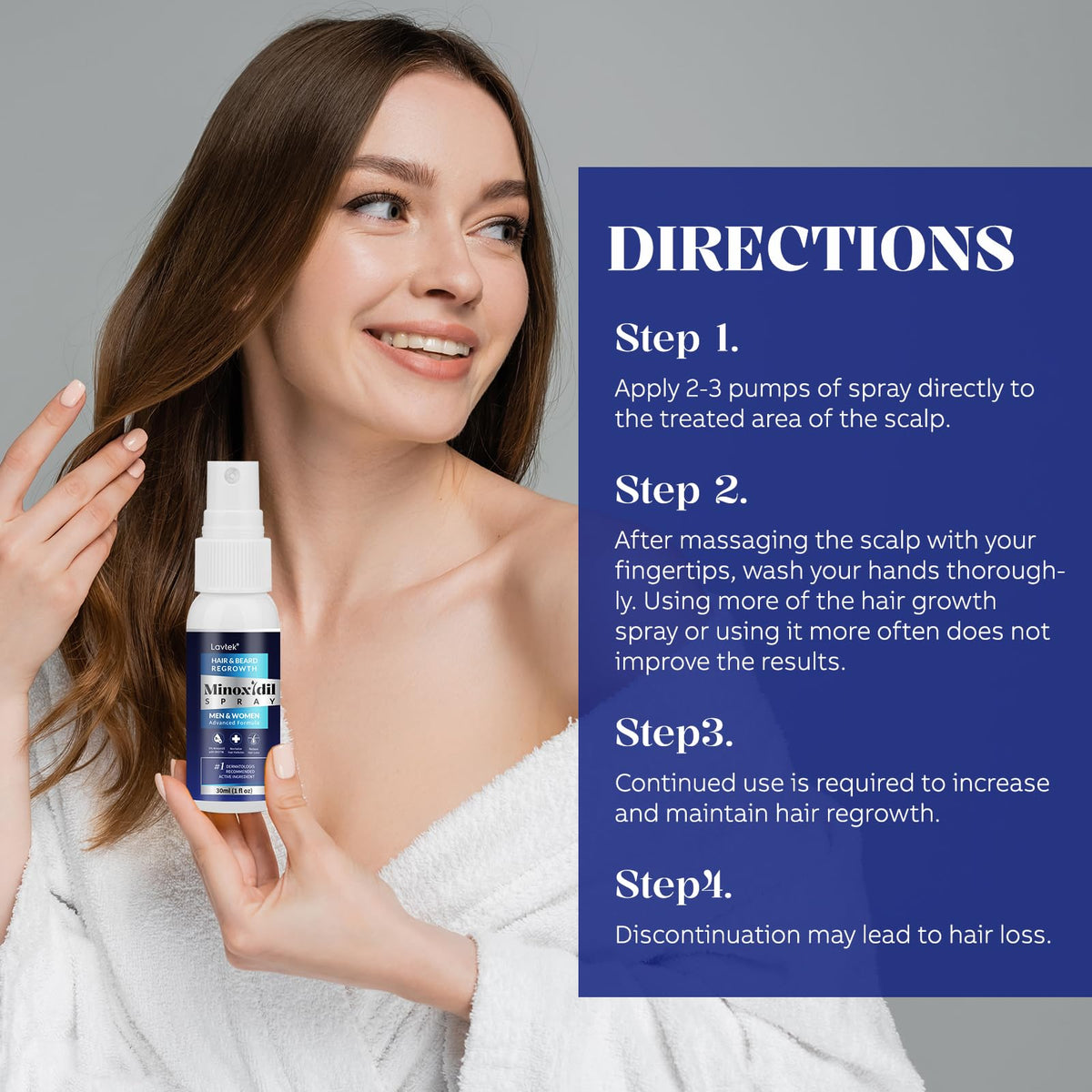 Lavtek bottle in hand comparing size for travel-friendly benefit