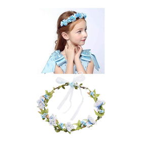 Lawie eight crowns laid flat showing color variety for bridal or festival use