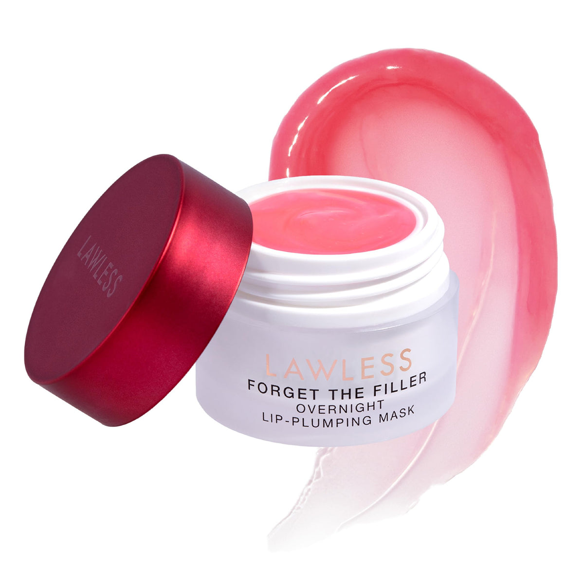 LAWLESS front packaging showing cherry vanilla lip mask and benefits