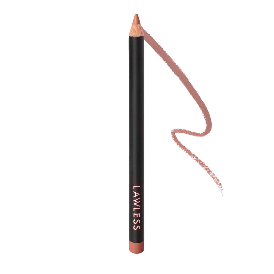 Lawless Definer Liner front view showing sleek retractable pencil and label benefit precise definition