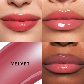 LAWLESS gloss in a purse setting conveying on-the-go shine and moisturizing benefits