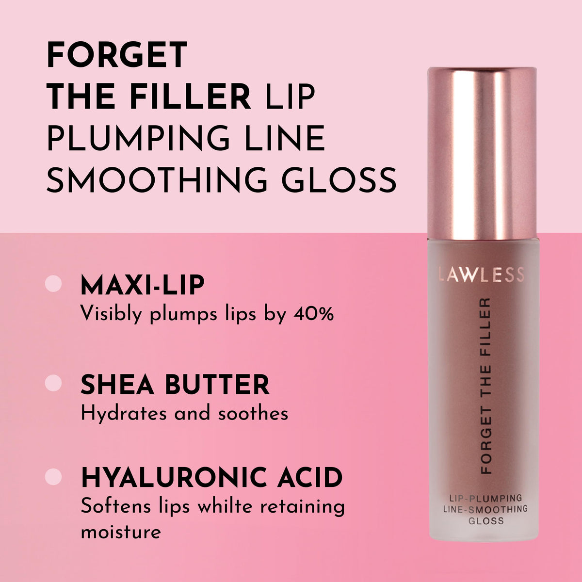 LAWLESS plush applicator close-up demonstrating smooth, precise gloss application