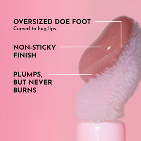 LAWLESS sheer pink swatch on hand showing color and reflective shine