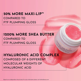 Lawless applied on lips closeup illustrating smoother, fuller-looking lips after use