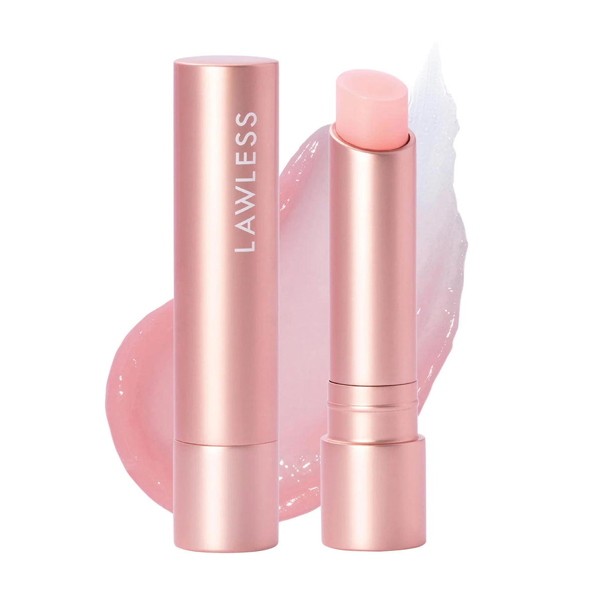 LAWLESS front-stick view showing Pink Marshmallow tint and portable design