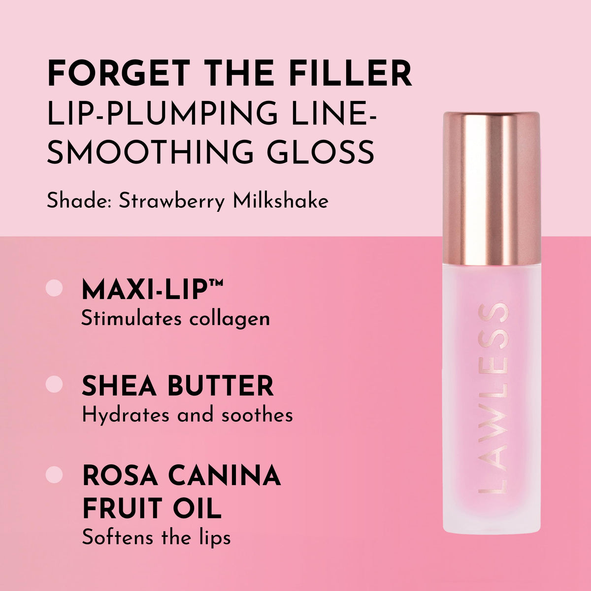 Lawless wand applicator detail highlighting smooth applicator and easy use