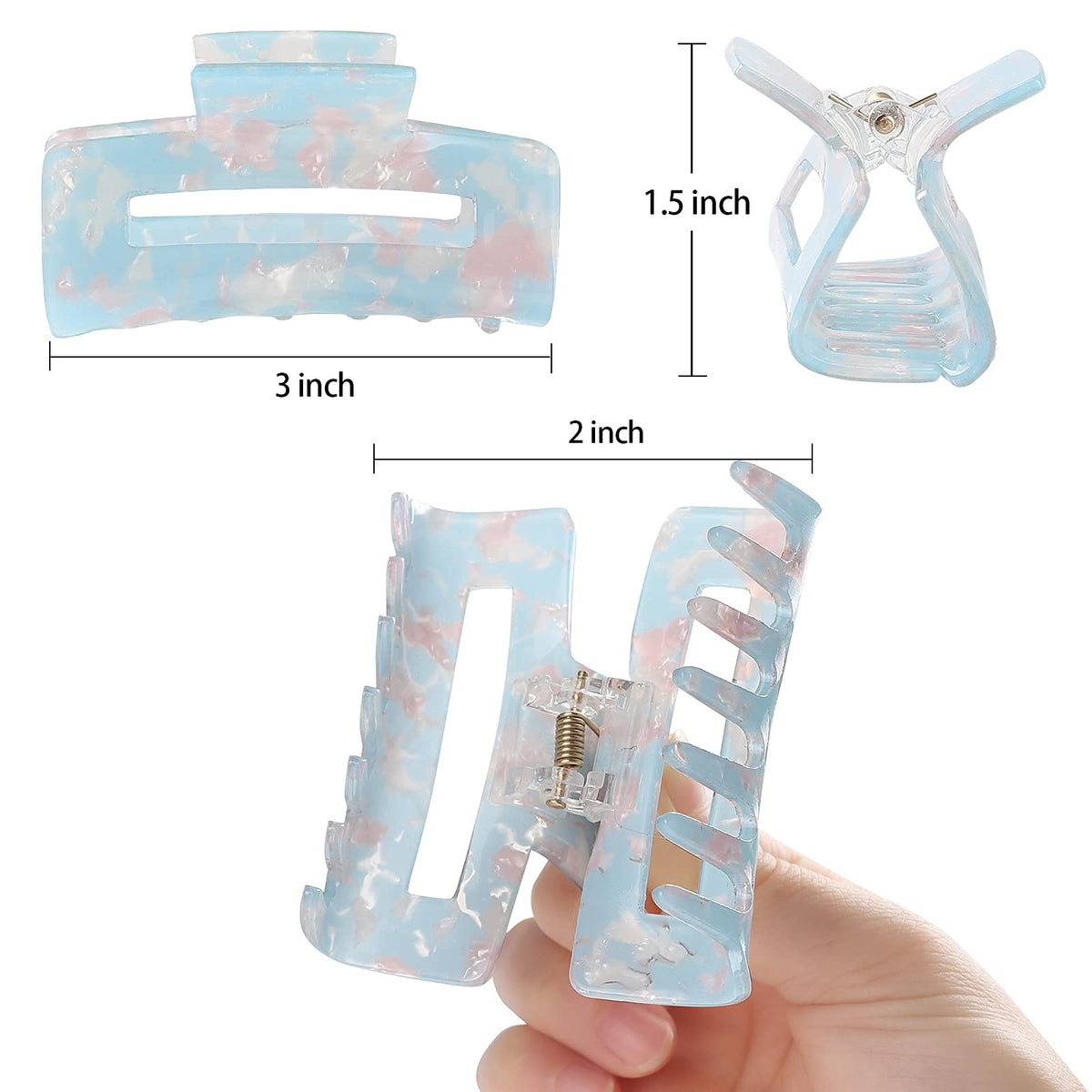 LAXIZAR closeup of clip teeth highlighting non-slip grip for secure hold