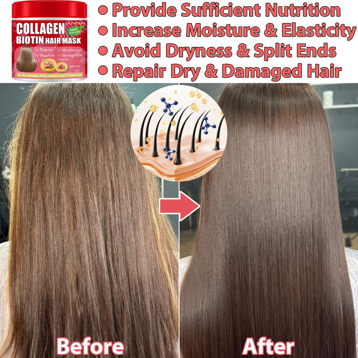 Layhomo before and after blonde hair showing reduced yellow brassy tones