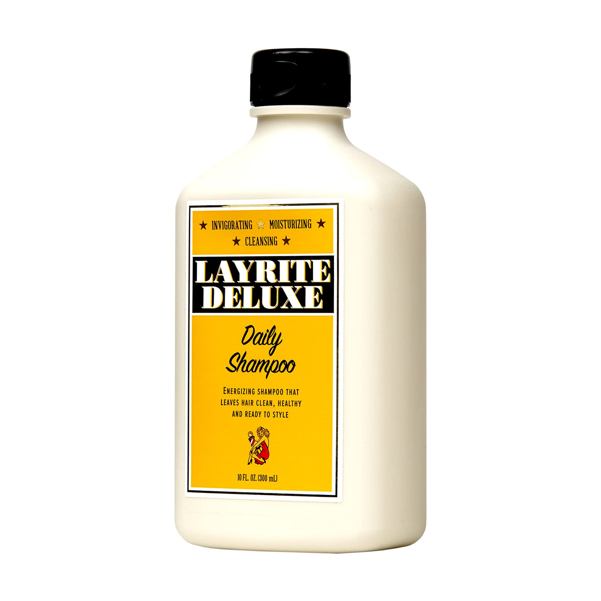 Layrite Daily Shampoo rich lather on hand, demonstrating cleansing power and softening benefit