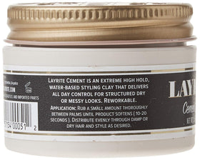 Layrite Deluxe Cement used in barber setting showing control and professional styling
