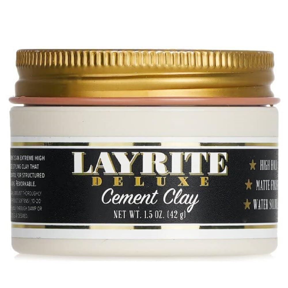 Layrite Deluxe Cement front jar showing label and compact size for reliable hold